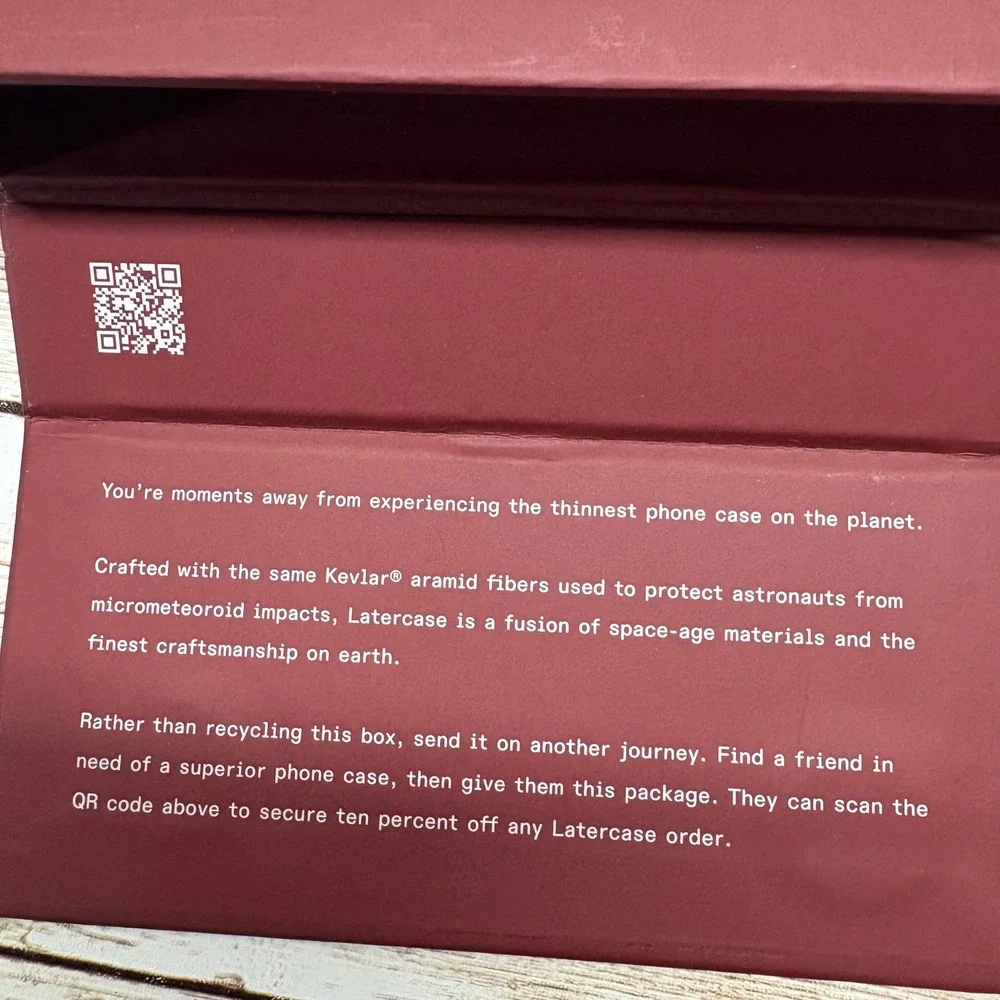 Latercase Crimson Phone Case for iPhone 16 Plus Impossibly Thin  New Open‎ Box